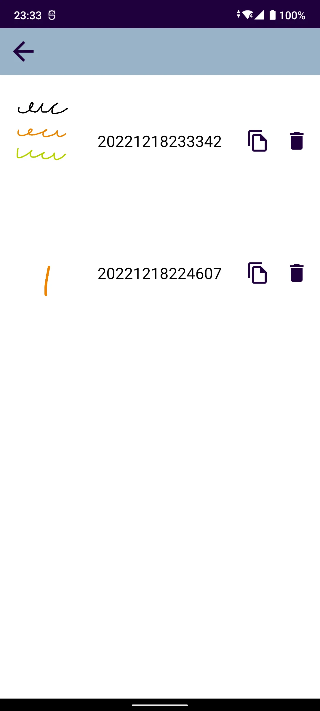 Handwritten Note screenshot