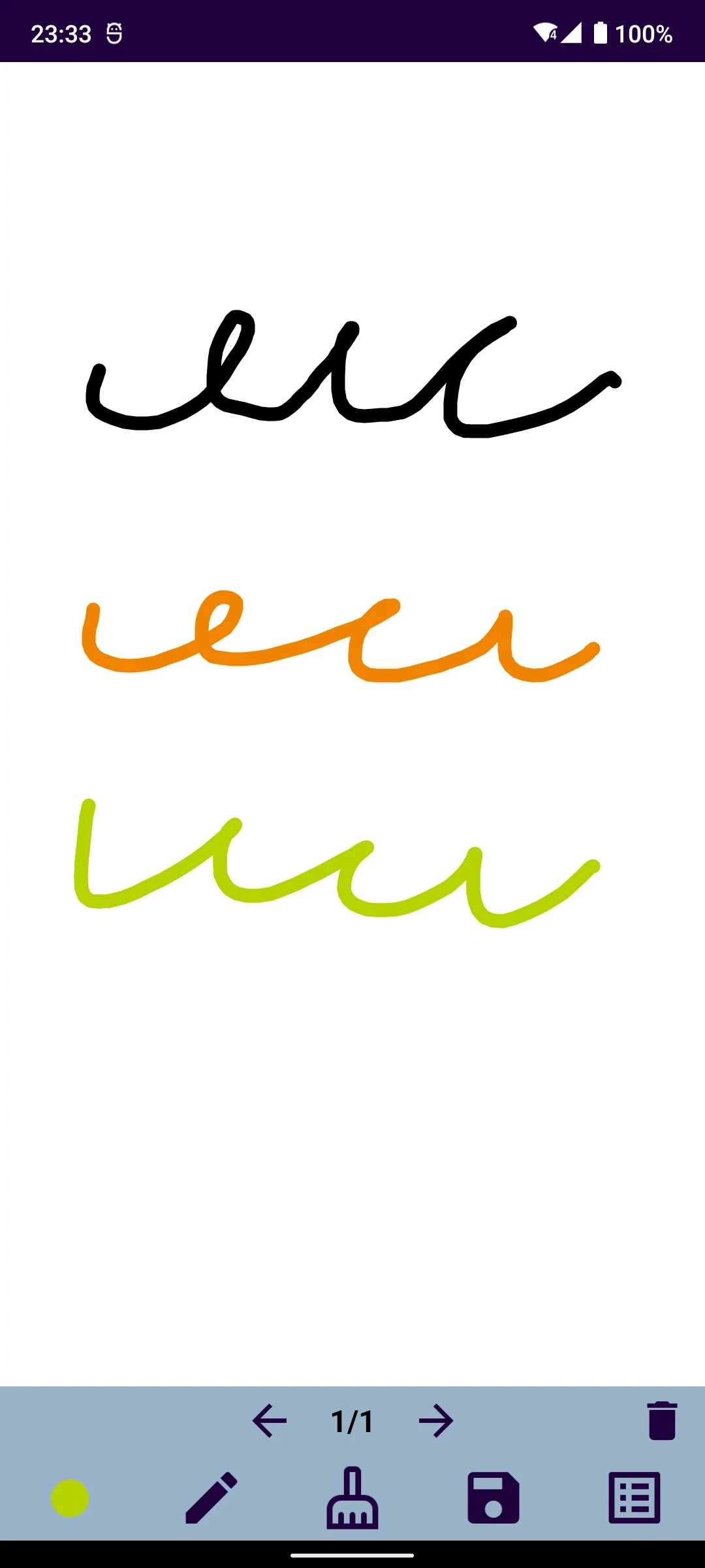 Handwritten Note screenshot